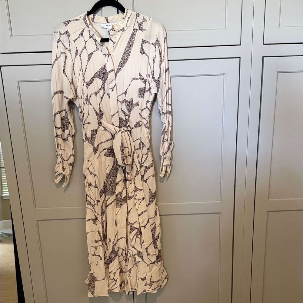 Reiss Darcy Long Sleeve Midi Dress